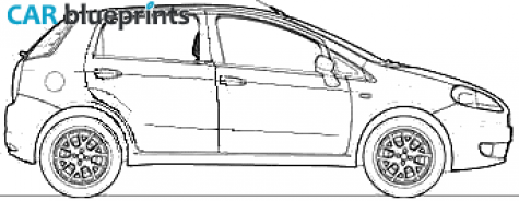 2009 Fiat Grande Punto 1.3 Multijet Hatchback blueprint