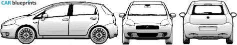 2006 Fiat Grande Punto 5-door Hatchback blueprint