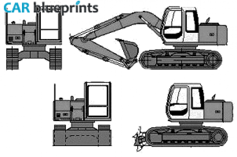 Fiat Hitachi EX100 Tractor blueprint