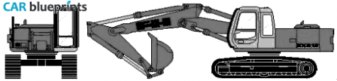 Fiat Hitachi EX215 Tractor blueprint