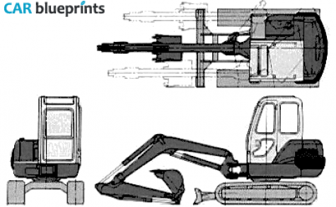 Fiat Hitachi EX45 Tractor blueprint