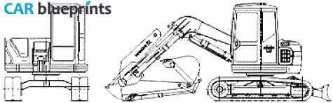 Fiat Hitachi EX75 Tractor blueprint