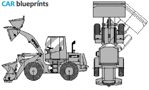 Fiat Hitachi W130 Tractor blueprint