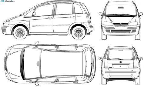 2005 Fiat Idea Minivan blueprint