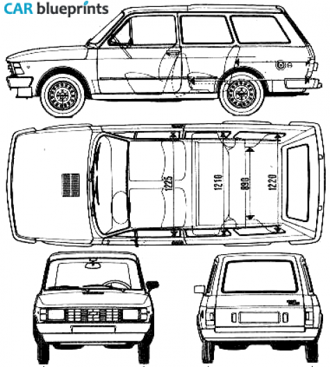 1982 Fiat Panorama CL Wagon blueprint