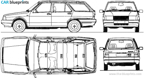 1986 Fiat Regatta 100 Weekend Wagon blueprint