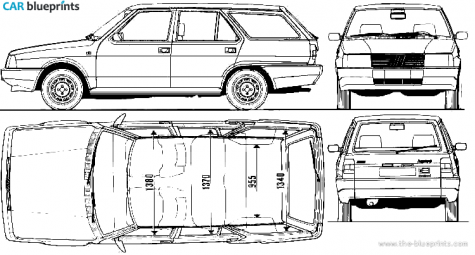 1987 Fiat Regatta 100 Weekend Wagon blueprint