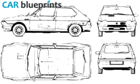 1978 Fiat Ritmo 105TC 3-door Hatchback blueprint