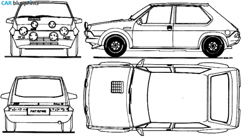 1981 Fiat Ritmo Abarth Hatchback blueprint