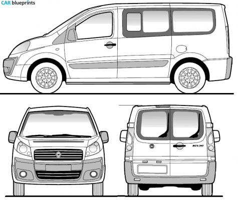 2008 Fiat Scudo Van blueprint