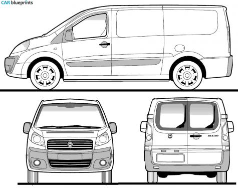 2008 Fiat Scudo Van blueprint