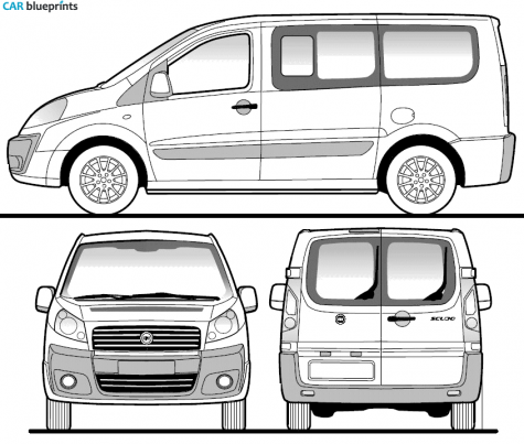 2008 Fiat Scudo Minivan blueprint