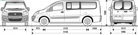 2007 Fiat Scudo Panorama LWB Minivan blueprint