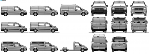 2007 Fiat Scudo Truck blueprint