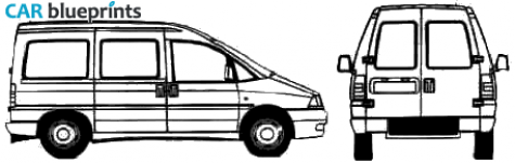 2000 Fiat Scudo I Sedan blueprint