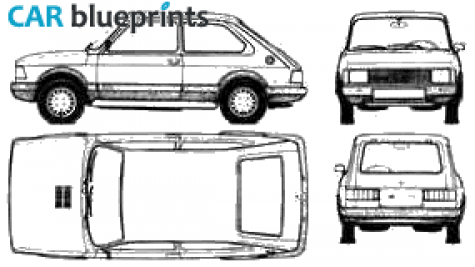 1989 Fiat Spazio TRL Hatchback blueprint