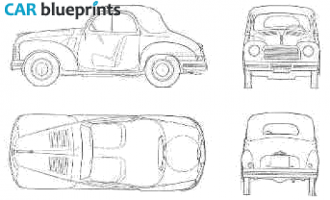 1949 Fiat 500 C Topolino Coupe blueprint