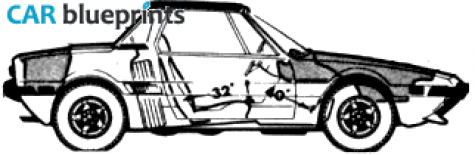 1977 Fiat X1/9 Coupe blueprint