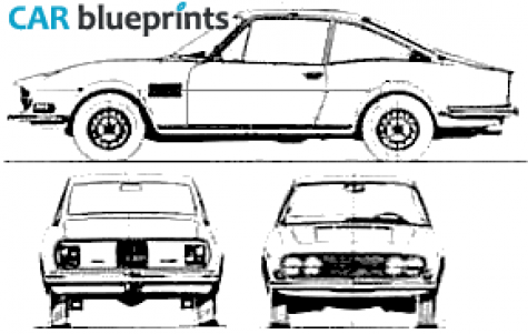 1971 Fiat Moretti 125 GS16 Coupe blueprint