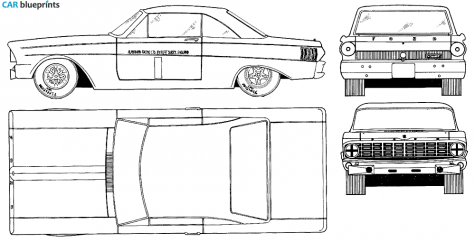 1972 Ford Falcon Alan Mann Coupe blueprint