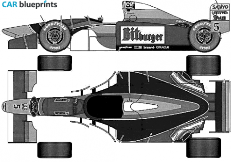 1994 Ford Benneton B194 F1 OW blueprint