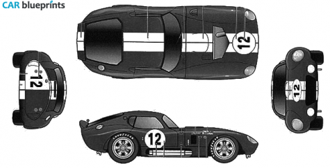 1965 Ford Daytona Cobra CSX2601-2286 Verb Coupe blueprint