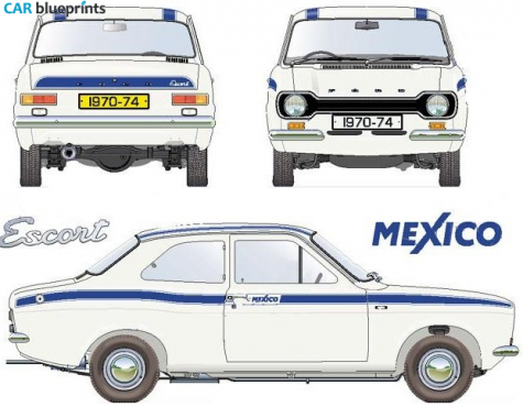 1970 Ford Escort Mexico Sedan blueprint