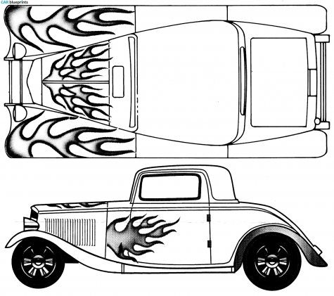 1948 Ford 32-3 Window Coupe blueprint