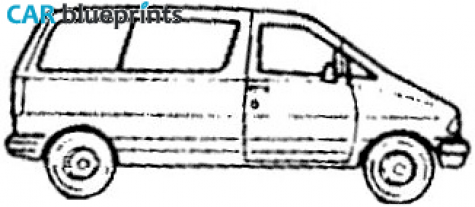 1997 Ford Aerostar Van blueprint