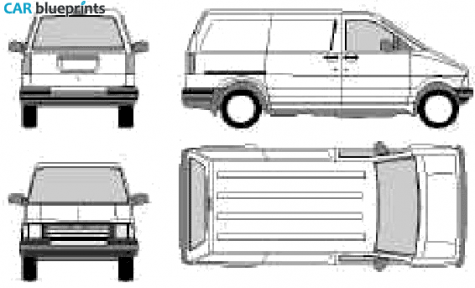 1991 Ford Aerostar SWB Van blueprint