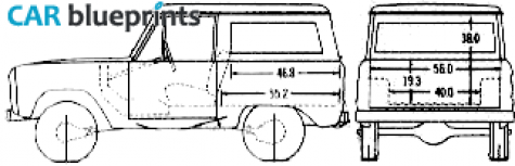 1974 Ford Bronco SUV blueprint