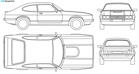 1977 Ford Capri Mk III Coupe blueprint