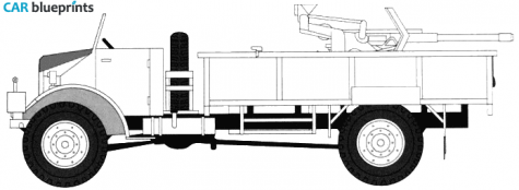 1941 Ford CMP-60L 2cm FLAK30 Truck blueprint