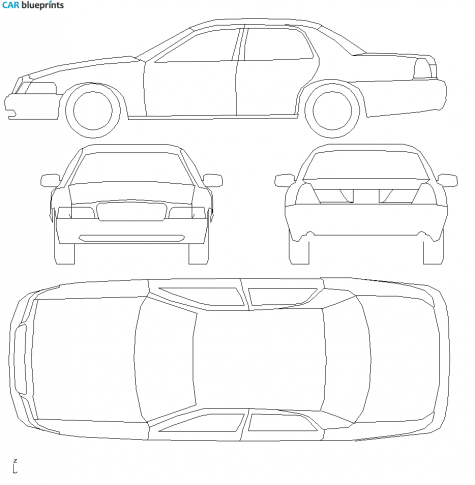 2004 Ford Crown Victoria Sedan blueprint