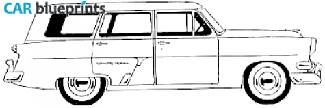 1954 Ford Customline Country Wagon blueprint