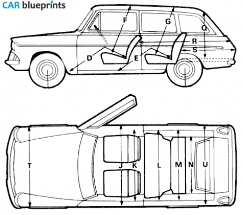 1967 Ford Anglia 105E Estate Wagon blueprint