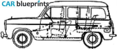 1956 Ford Anglia 100E Estate Wagon blueprint