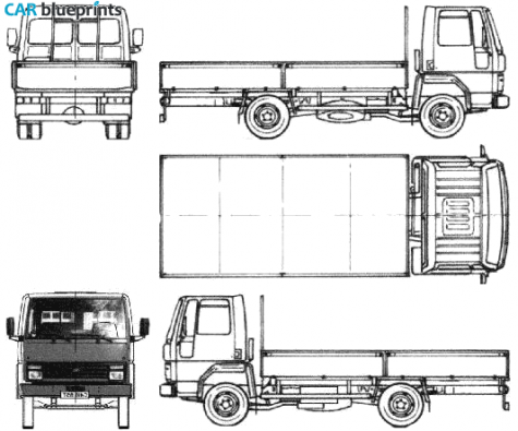 1986 Ford Cargo 0609 Truck blueprint