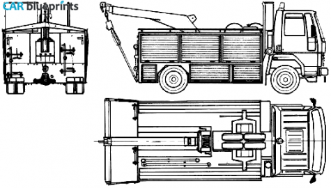 1981 Ford Cargo 0712 Fire Truck blueprint