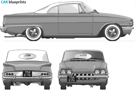 1962 Ford Consul Capri Classic Custom Coupe blueprint