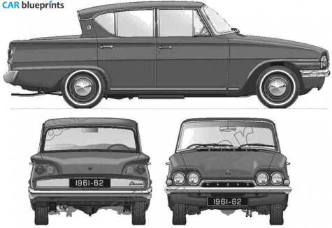 1961 Ford Consul Classic 315 Sedan blueprint