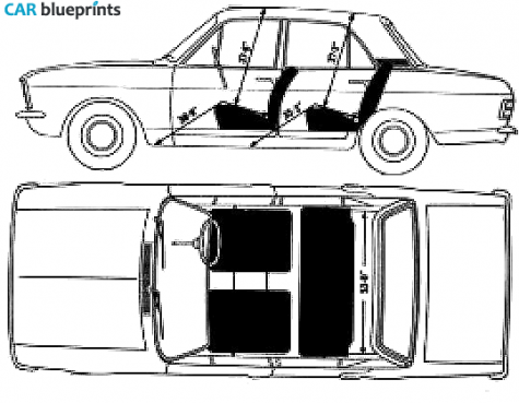 1968 Ford Cortina Mk II Sedan blueprint