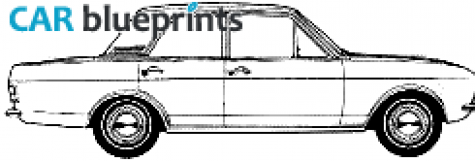 1966 Ford Cortina Mk II Sedan blueprint