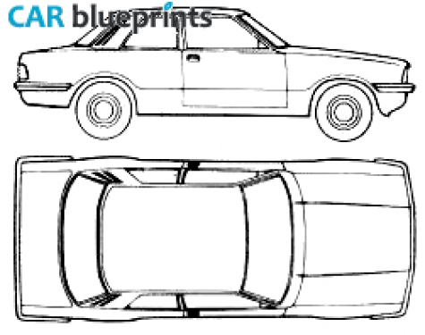 1976 Ford Cortina Mk IV 2-door Sedan blueprint