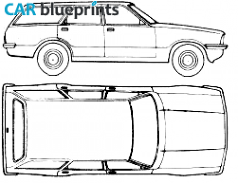 1976 Ford Cortina Mk IV Estate Sedan blueprint