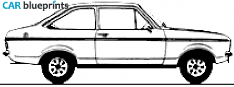 1978 Ford Escort Mk II 2-door 1600L Sedan blueprint