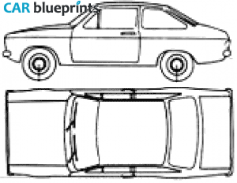 1979 Ford Escort Mk II 2-door Sedan blueprint
