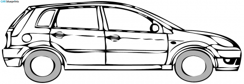 2008 Ford Fiesta 5-door Hatchback blueprint