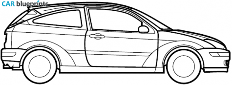 2004 Ford Focus 3-door Hatchback blueprint