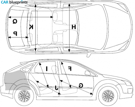 2007 Ford Focus 5-door Hatchback blueprint